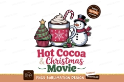 Christmas cupcake hot chocolate snowman image Product Image 1