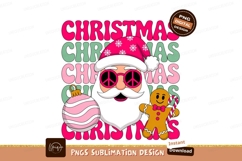 Santa peace glasses gingerbread ornament claus christmas Product Image 1