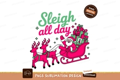 Santa reindeer sleigh gifts christmas Product Image 1