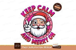 Santa peace sign keep calm merry christmas Product Image 1