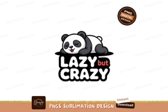 Sleeping panda tongue out black Product Image 1
