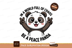 Happy panda peace sign bear animal Product Image 1