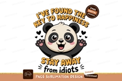 Happy panda with message bear black Product Image 1