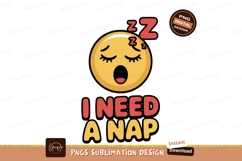Yellow yawning emoji with sleeping zzs image Product Image 1