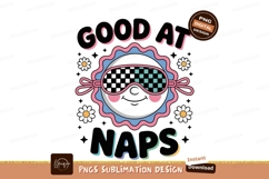 Sleepy moon wearing eye mask night Product Image 1