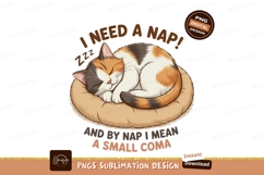 Sleeping calico cat fluffy bed image Product Image 1