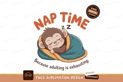 Sleeping monkey cozy blanket image Product Image 1