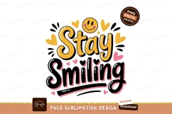 Yellow smiley hearts pink text image Product Image 1