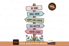 Directional signs with positive messages kind smile Product Image 1
