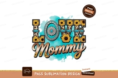 Love Mommy Sunflower Leopard Turquoise image Product Image 1