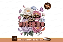 Floral motherhood sentiment butterflies flowers pink Product Image 1