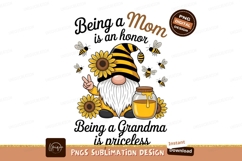 Gnome sunflowers bees honey jar image Product Image 1