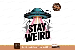 Flying saucer abduction beam with text alien light Product Image 1