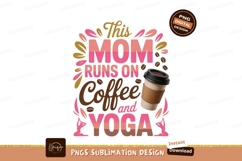 Mom coffee yoga sublimation drink Product Image 1