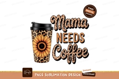 Sunflower leopard print coffee cup image Product Image 1