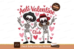 Anti Valentine Club Skeletons Peace Sign Product Image 1