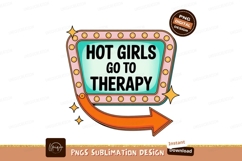 Hot girls go to therapy sign retro lights Product Image 1