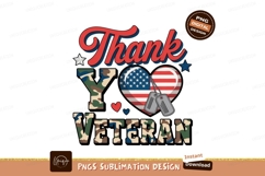 Thank you veteran patriotic heart image Product Image 1