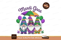 Mardi Gras Gnomes Festive Celebration purple green Product Image 1