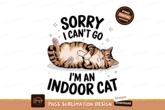 Cute Indoor Cat Graphic Sublimation Png Product Image 1