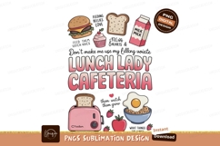 Lunch Lady Cafeteria Food Illustration burger cupcake Product Image 1