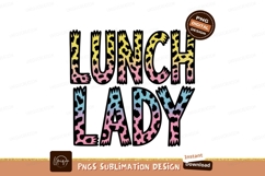 Leopard print lunch lady text image Product Image 1