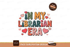 In my librarian era hearts love books Product Image 1