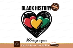 Red yellow green hearts black history image Product Image 1