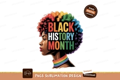 Woman colorful afro black history month image Product Image 1
