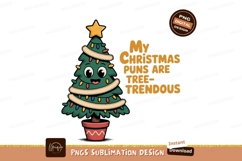 Happy Christmas tree with lights and star image Product Image 1