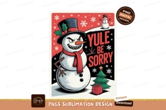 Grumpy snowman holiday greeting christmas winter Product Image 1