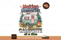 Vintage camper making memories outdoors caravan travel Product Image 1