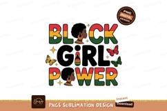 Black Power message with African woman and butterflies Product Image 1
