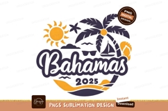 Bahamas 2025 Summer Vacation Sublimation Png Product Image 1
