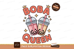 Boba queen drinks pink yellow Product Image 1