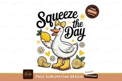 White duck yellow bow boots lemons image Product Image 1