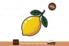 Yellow lemon with green leaves fruit Product Image 1