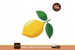 Yellow lemon green leaves fruit Product Image 1
