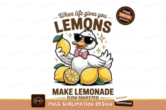 Cool duck with lemons and text sunglasses fruit Product Image 1