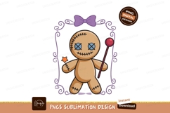 Stitched Doll With Pin And Star purple Product Image 1