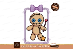 Stitched doll with pin and star purple Product Image 1