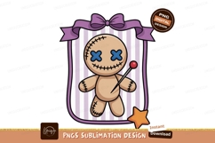 Voodoo doll with pin and star needle Product Image 1
