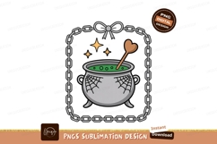Cauldron potion bubbling stars green Product Image 1