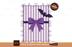 Purple bat bow striped frame image Product Image 1