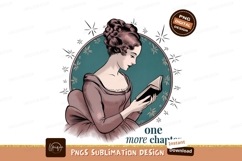 Regency Woman Reading Book Sublimation Png Product Image 1