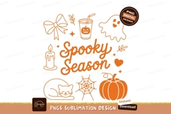 Halloween icons spooky season text ghost Product Image 1