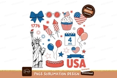 Patriotic American Independence Day Icons celebration Product Image 1