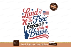 Land of the Free Brave patriotic america Product Image 1