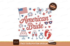 American bride celebration design wedding patriotic Product Image 1