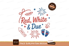Red White and Due Baby Celebration blue Product Image 1